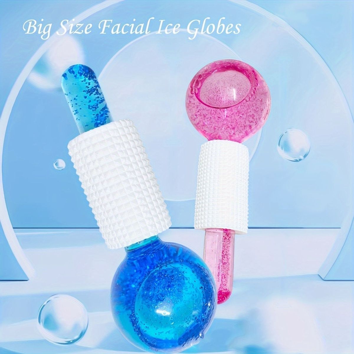 Cross-border new ice ball beauty ball beauty crystal ice wave ball ice ball ice therapy face massage glass beauty ball