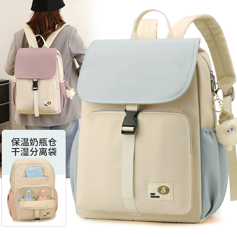 Mommy bag new Korean style fashion multifunctional mother and baby bag portable large capacity mommy bag ladies backpack