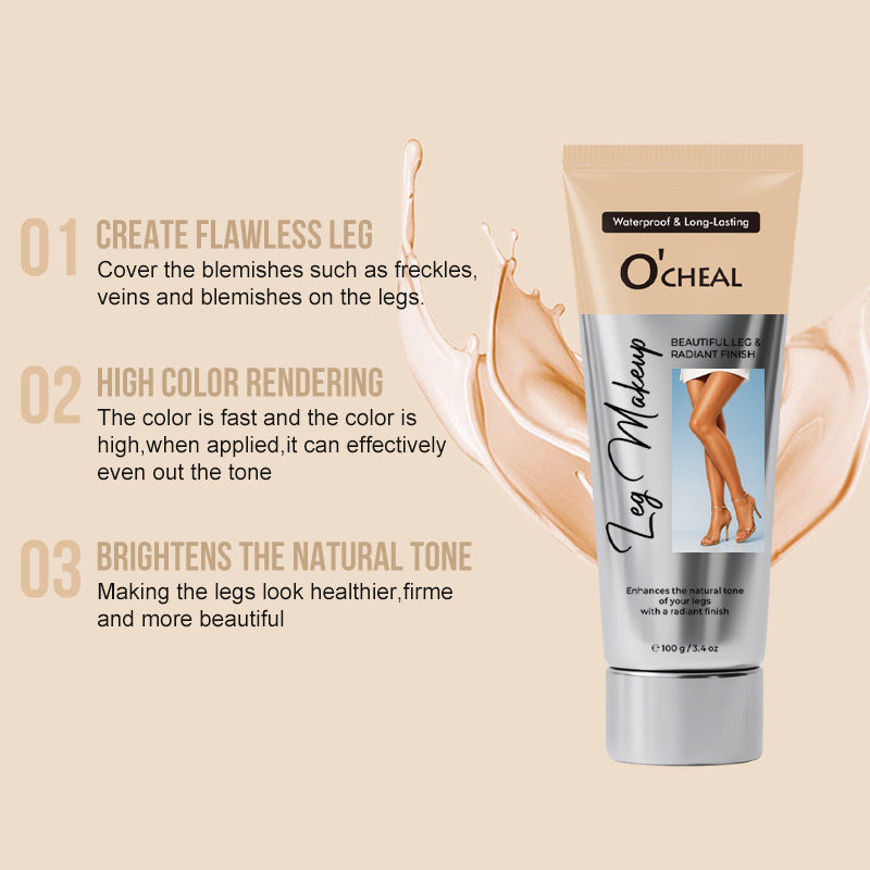 O'CHEAL cross-border concealer beauty leg cream waterproof even skin tone tanning stockings cream beauty lotion leg care