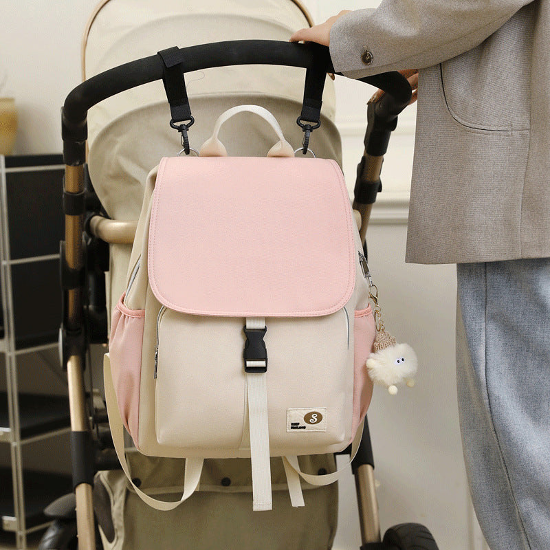 Mommy bag new Korean style fashion multifunctional mother and baby bag portable large capacity mommy bag ladies backpack
