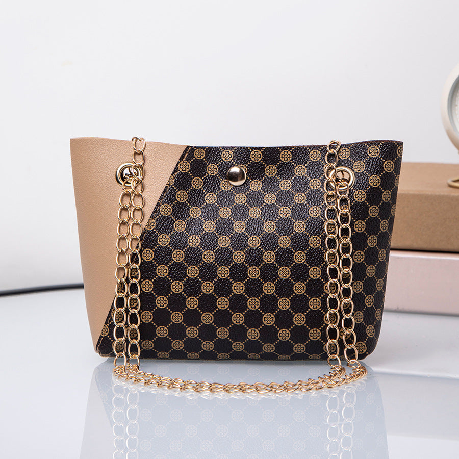 Women's bags 2024 autumn and winter new European and American fashion print bags simple shopping bags shoulder messenger bags handbags