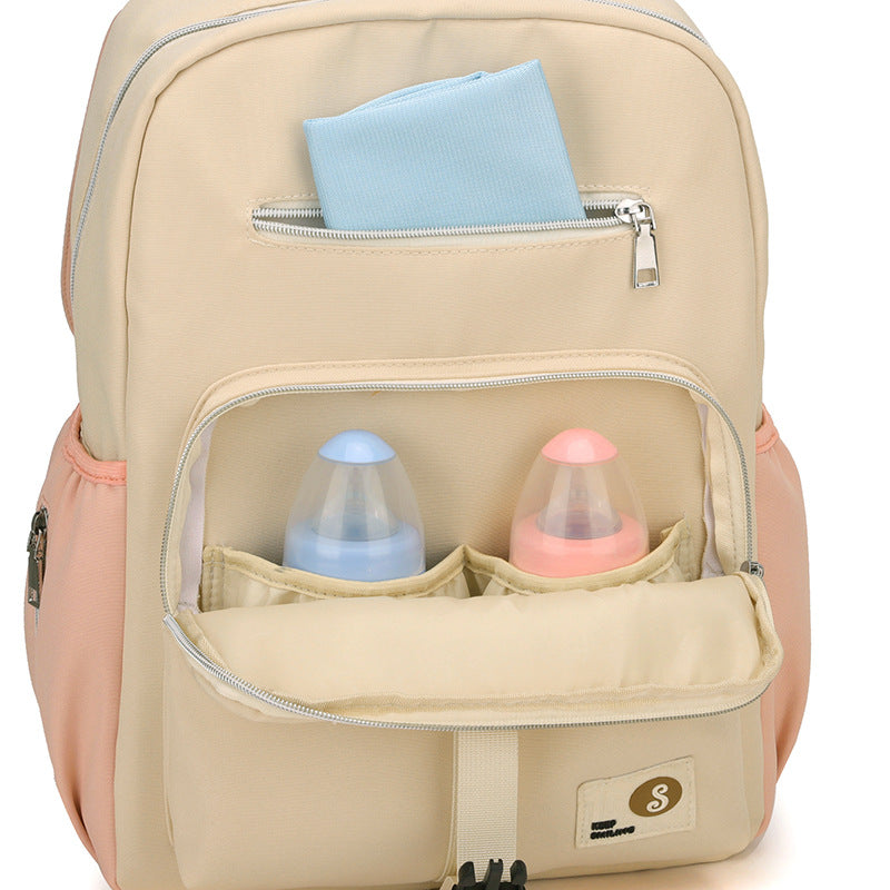Mommy bag new Korean style fashion multifunctional mother and baby bag portable large capacity mommy bag ladies backpack