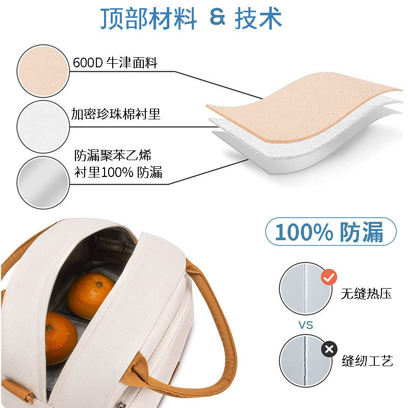 Cross-border lunch box bag large capacity lunch box bag multi-functional portable lunch bag insulation bag lunch bag wholesale