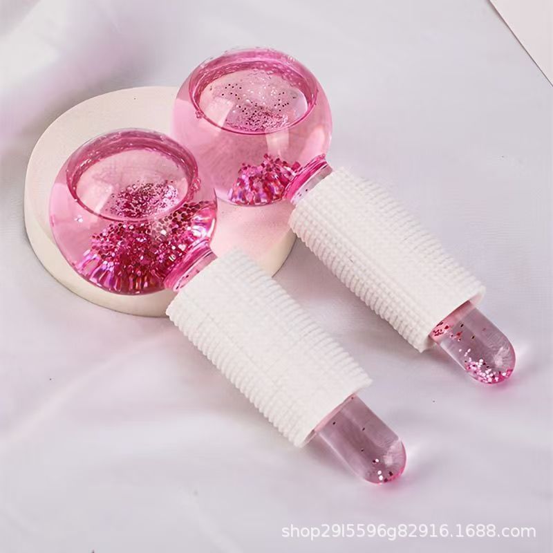Cross-border new ice ball beauty ball beauty crystal ice wave ball ice ball ice therapy face massage glass beauty ball