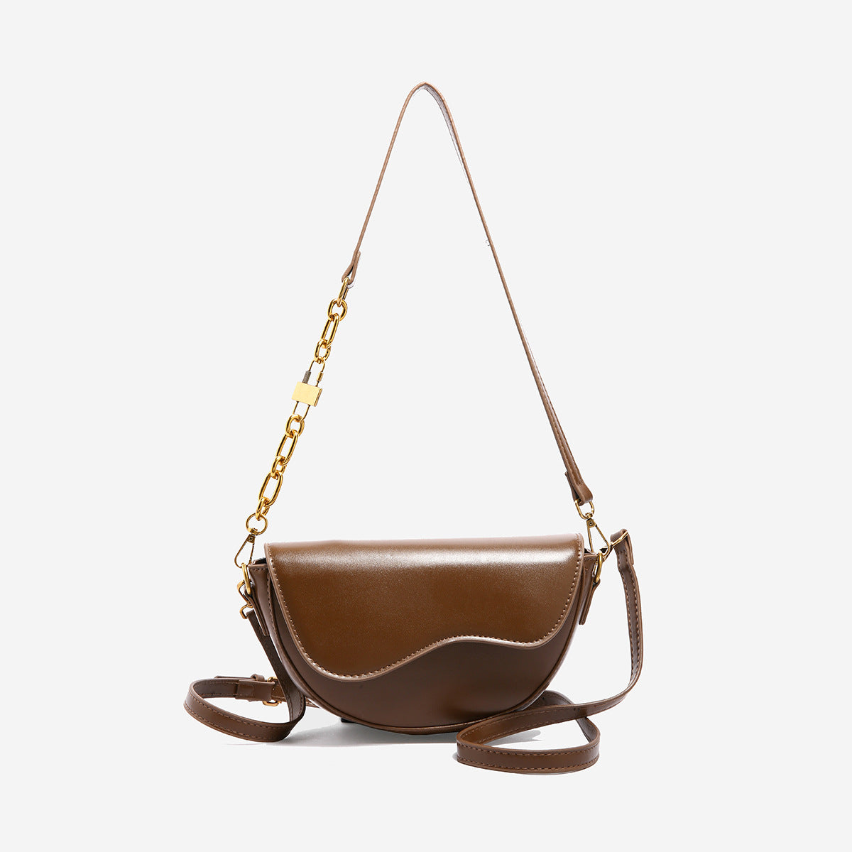 Cross-border bags, messenger bags for women, 2025 spring and summer fashion, versatile underarm bags, niche high-end chain saddle bags