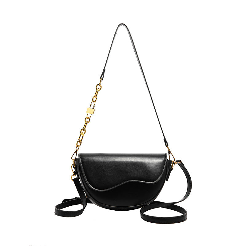 Cross-border bags, messenger bags for women, 2025 spring and summer fashion, versatile underarm bags, niche high-end chain saddle bags