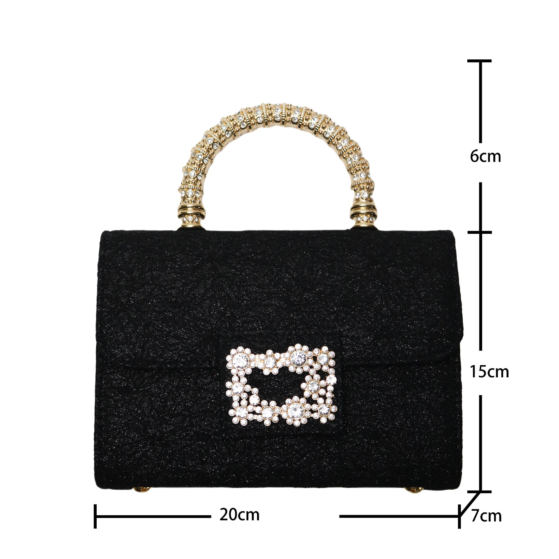Spot supply of new cross-border women's bags, small square bags, trendy and fashionable messenger bags, high-end diamond handbags, shoulder bags