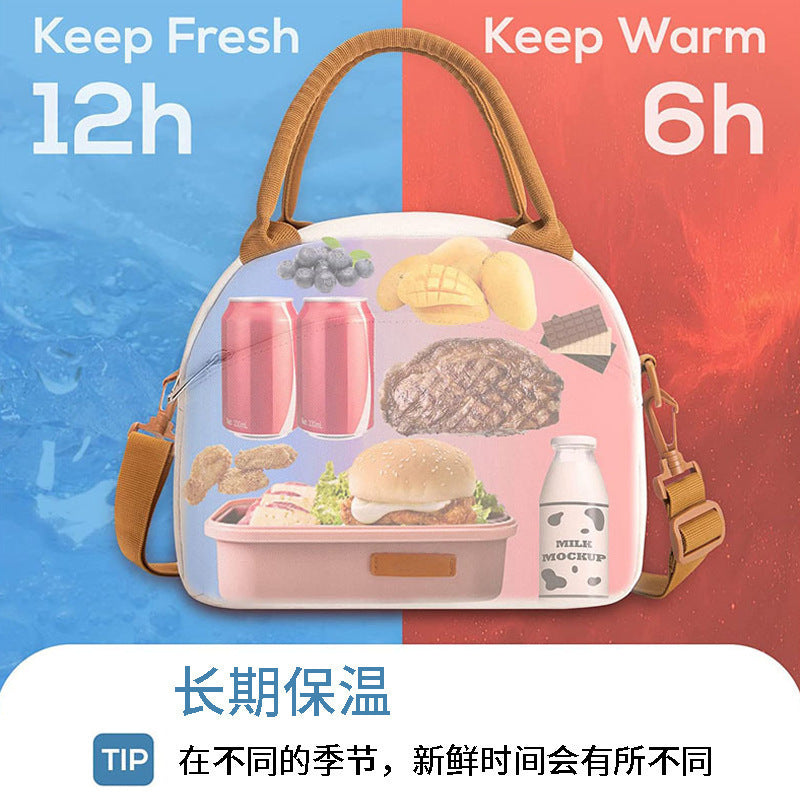 Cross-border lunch box bag large capacity lunch box bag multi-functional portable lunch bag insulation bag lunch bag wholesale