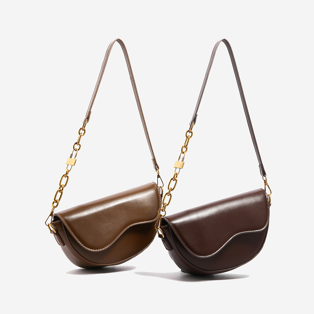 Cross-border bags, messenger bags for women, 2025 spring and summer fashion, versatile underarm bags, niche high-end chain saddle bags