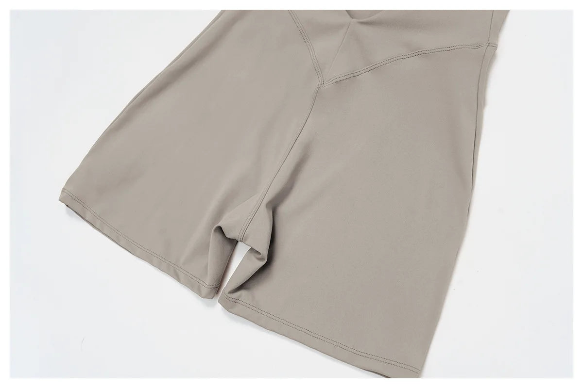 Women Sports Jumpsuit Women Gym One-Piece Suit Fitness Yoga Fitness Boilersuit Workout Bodysuits V Back Jumpsuit Female