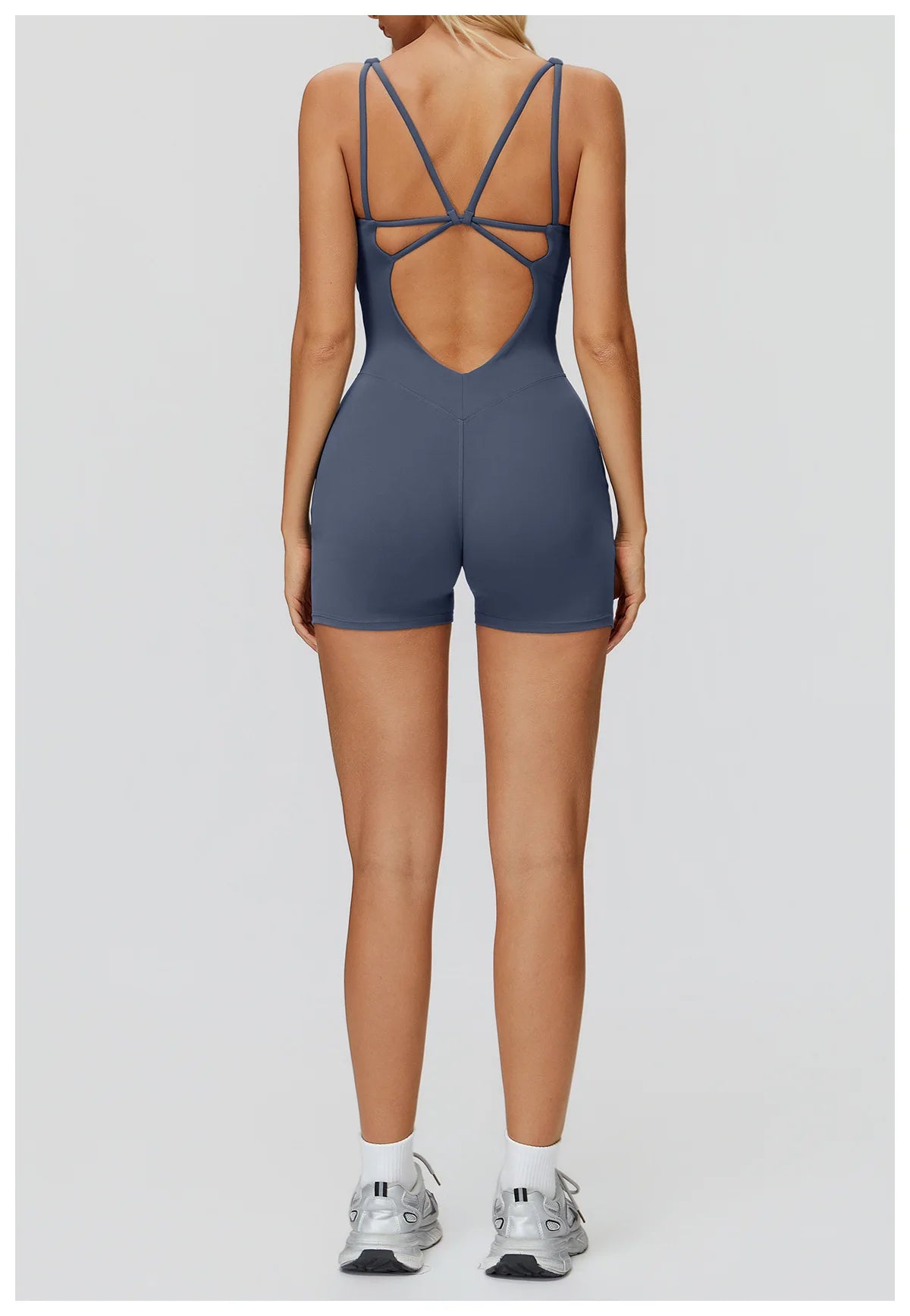 Women Sports Jumpsuit Women Gym One-Piece Suit Fitness Yoga Fitness Boilersuit Workout Bodysuits V Back Jumpsuit Female