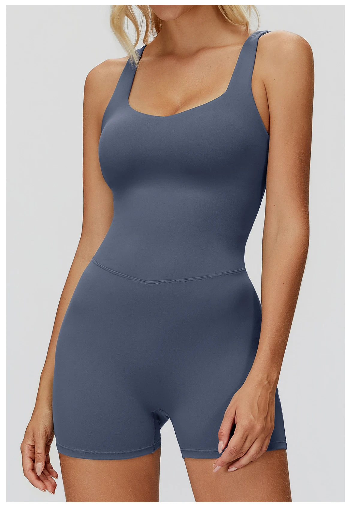 Women Sports Jumpsuit Women Gym One-Piece Suit Fitness Yoga Fitness Boilersuit Workout Bodysuits V Back Jumpsuit Female