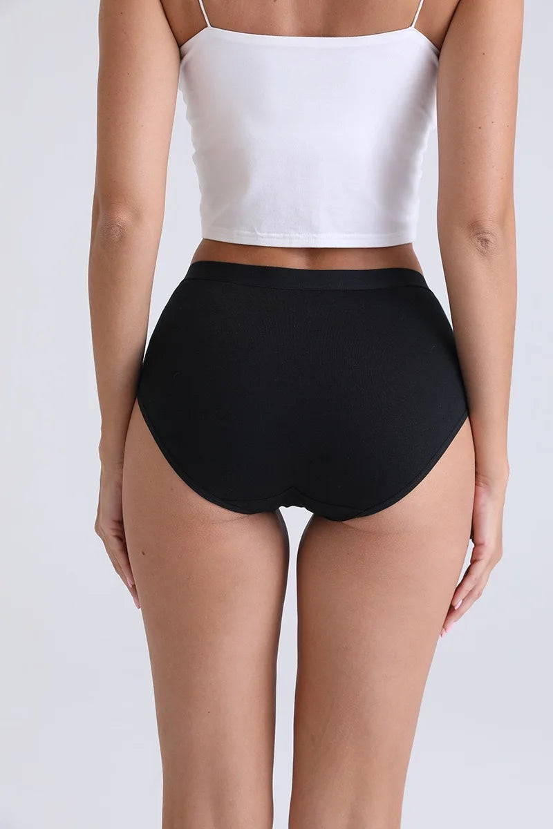 3 Pcs Women's Cotton Panties, High Waist Panties, Breathable