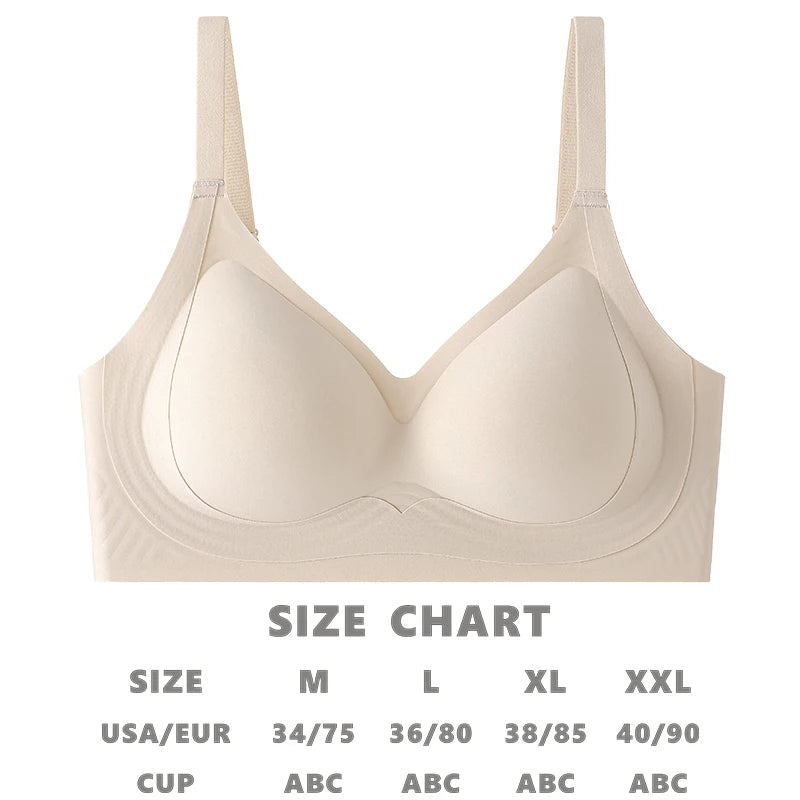 Super soft and thin seamless women's underwear with soft support and no steel underwire