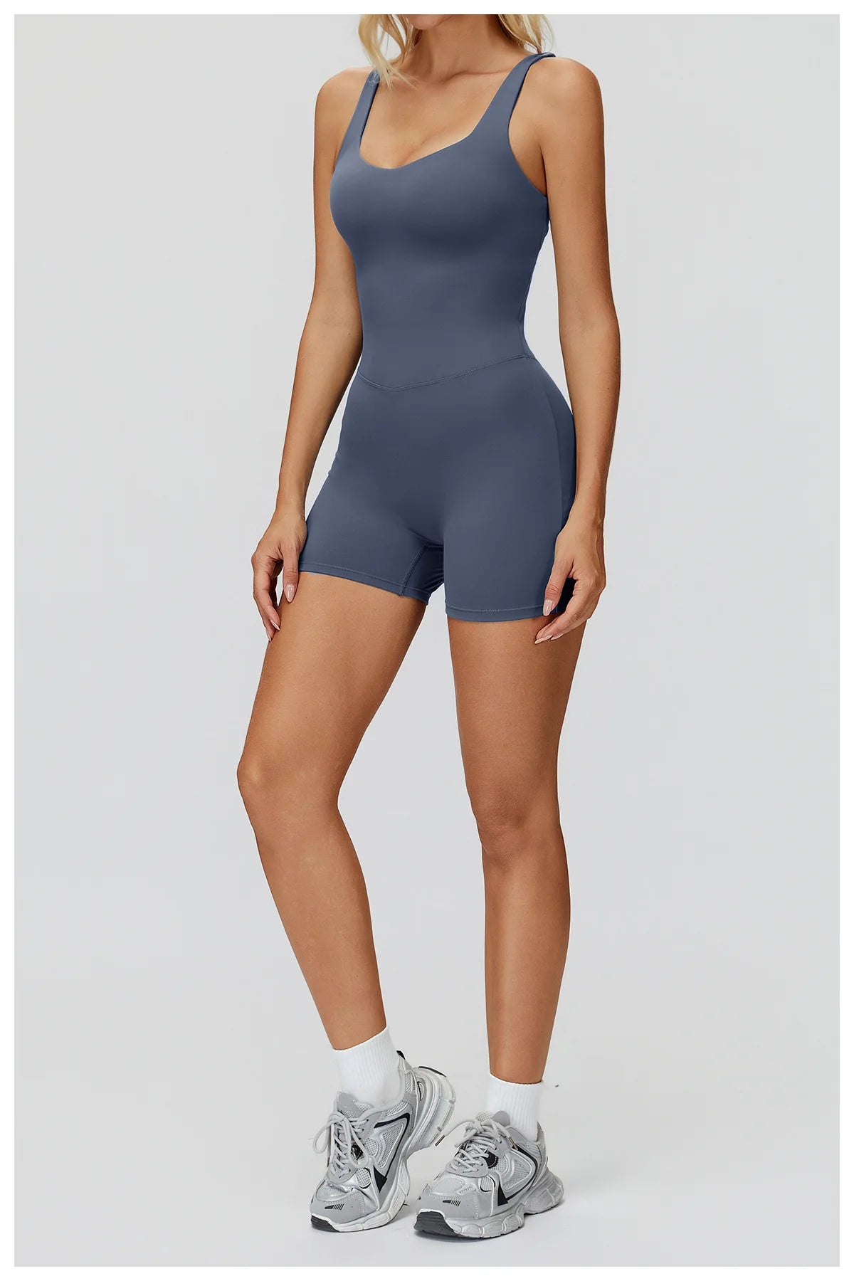 Women Sports Jumpsuit Women Gym One-Piece Suit Fitness Yoga Fitness Boilersuit Workout Bodysuits V Back Jumpsuit Female