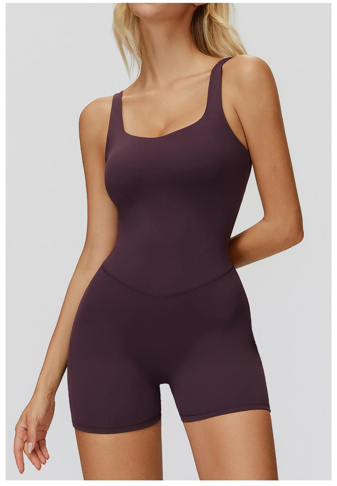 Women Sports Jumpsuit Women Gym One-Piece Suit Fitness Yoga Fitness Boilersuit Workout Bodysuits V Back Jumpsuit Female