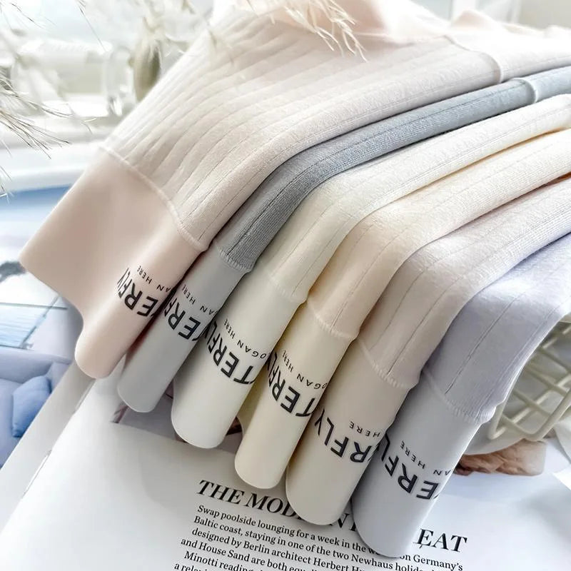 High-Waist Cotton Crotch Summer Breathable Women's Triangle Panties Seamless Tummy Control Butt Covering Ladies Underwear