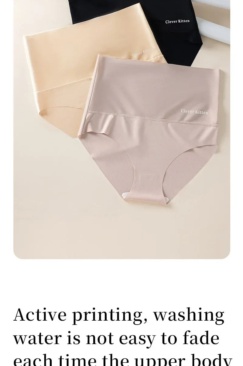 3-Pack High Waisted Tummy Control Briefs Seamless Shapewear Women Mid Waist Trainer Panties Slimming Sheath Butt Lifter Shorts