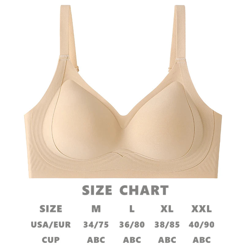 Super soft and thin seamless women's underwear with soft support and no steel underwire