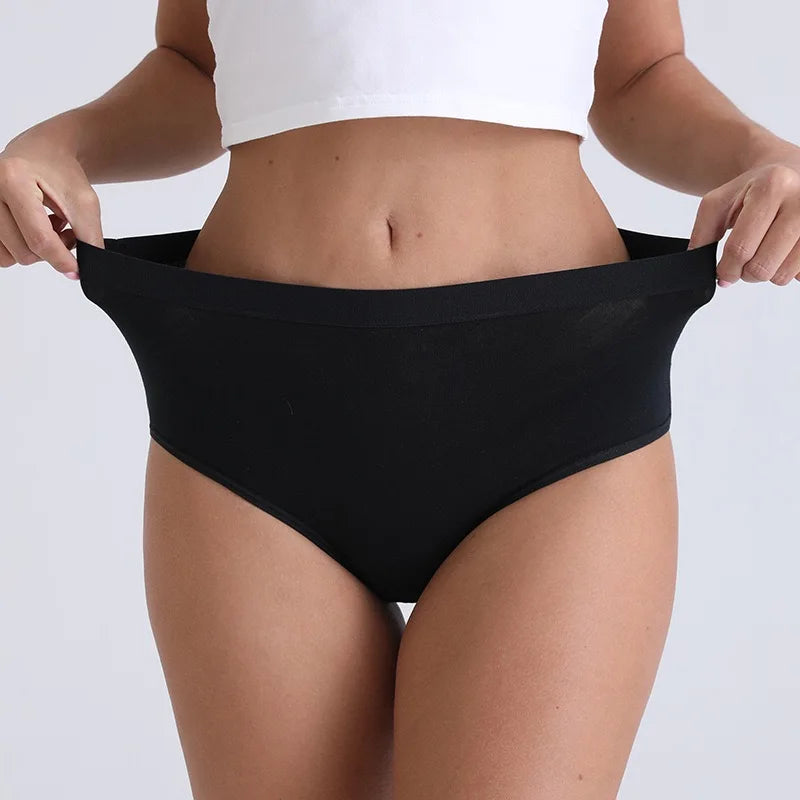 3 Pcs Women's Cotton Panties, High Waist Panties, Breathable