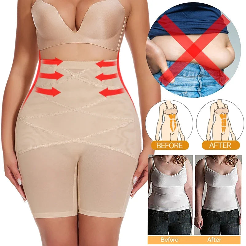 High-waisted shaping underwear with tummy control and butt lift, waist shaper