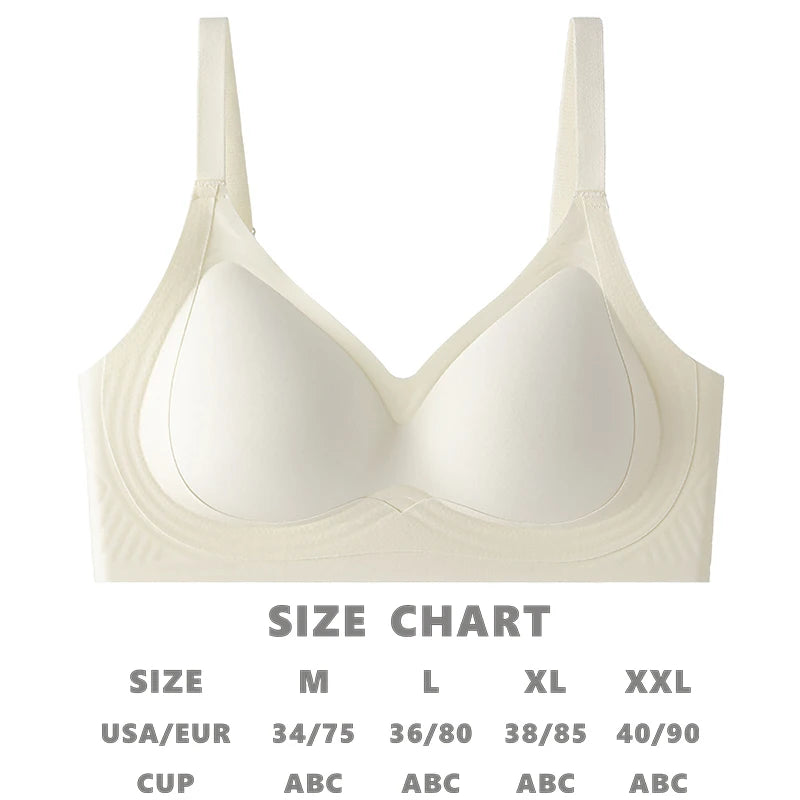 Super soft and thin seamless women's underwear with soft support and no steel underwire