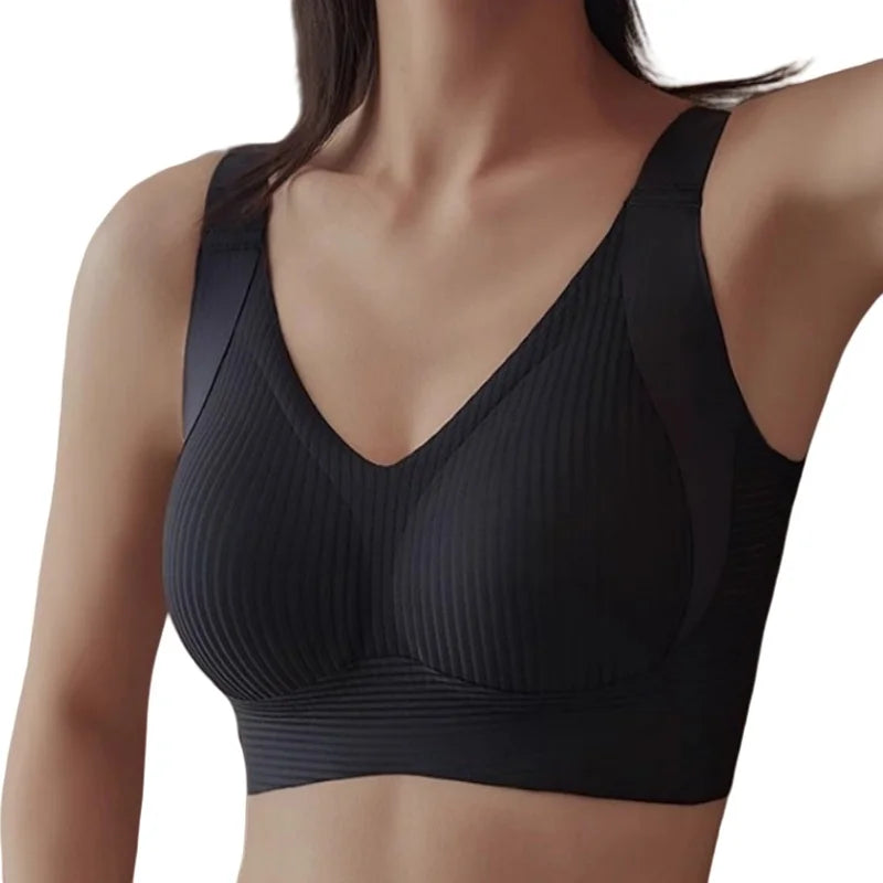 Push-up bras for women Wire-free, padded, seamless bra with V-neckline
