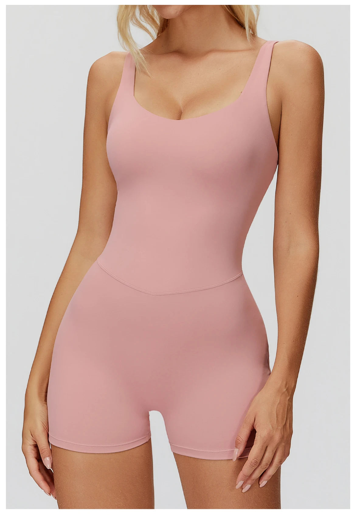 Women Sports Jumpsuit Women Gym One-Piece Suit Fitness Yoga Fitness Boilersuit Workout Bodysuits V Back Jumpsuit Female