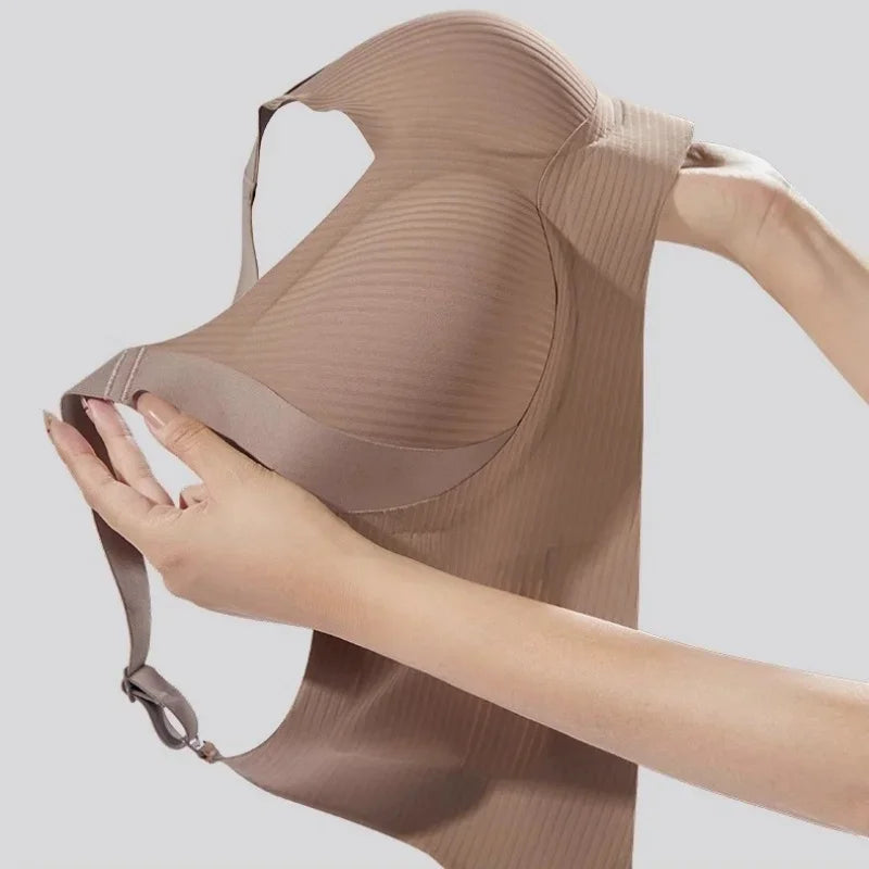 Push-up bras for women Wire-free, padded, seamless bra with V-neckline