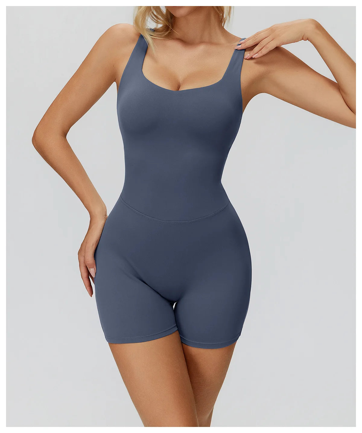 Women Sports Jumpsuit Women Gym One-Piece Suit Fitness Yoga Fitness Boilersuit Workout Bodysuits V Back Jumpsuit Female