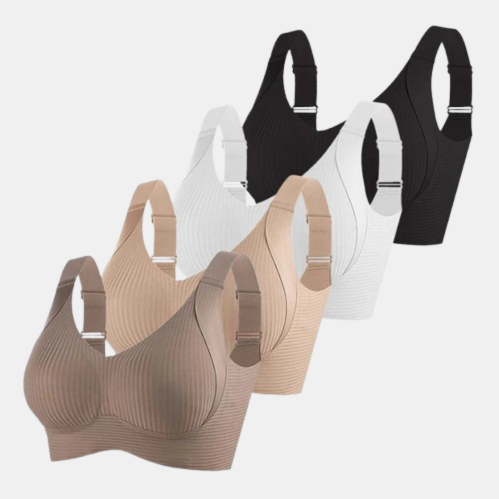 Sujetador Ajustable Sin Aros de Cuatro Filas