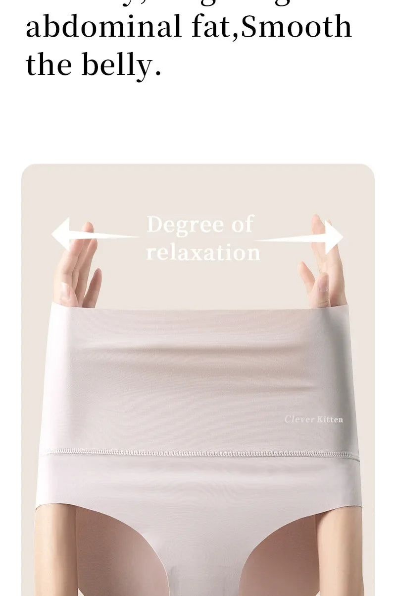 3-Pack High Waisted Tummy Control Briefs Seamless Shapewear Women Mid Waist Trainer Panties Slimming Sheath Butt Lifter Shorts