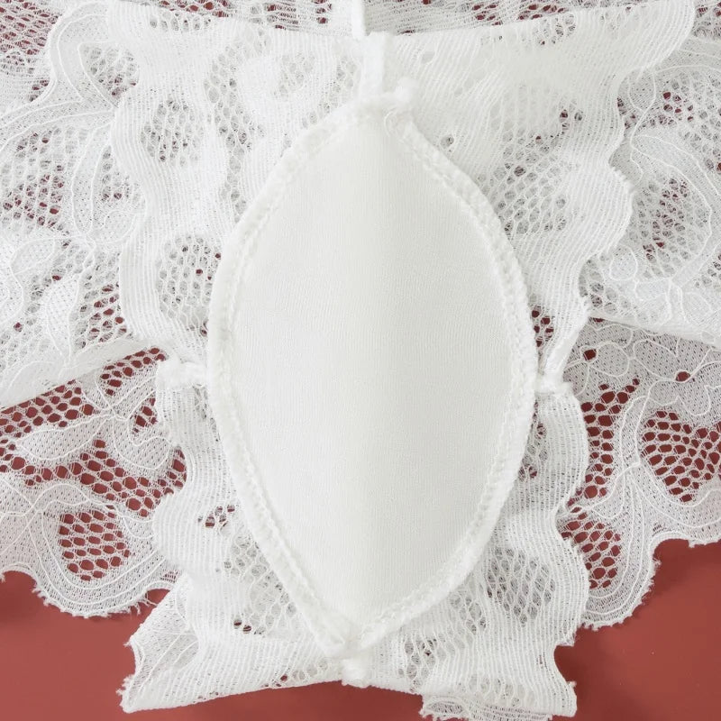 Women's Lace Non-wire Bra And Panties Set Transparent