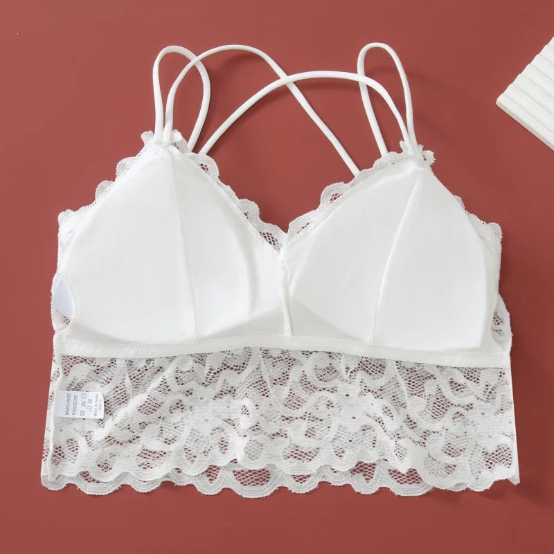 Women's Lace Non-wire Bra And Panties Set Transparent