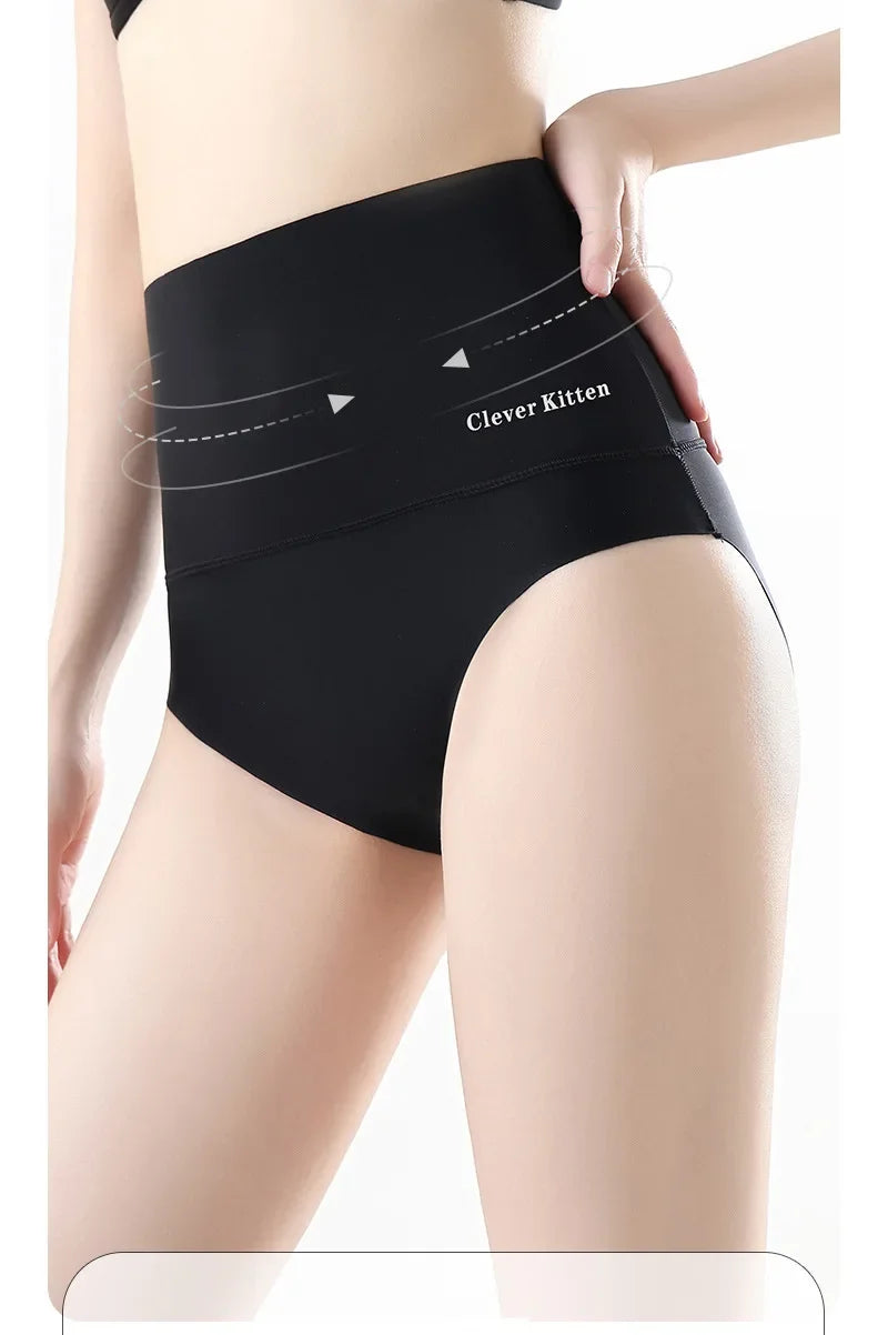 3-Pack High Waisted Tummy Control Briefs Seamless Shapewear Women Mid Waist Trainer Panties Slimming Sheath Butt Lifter Shorts