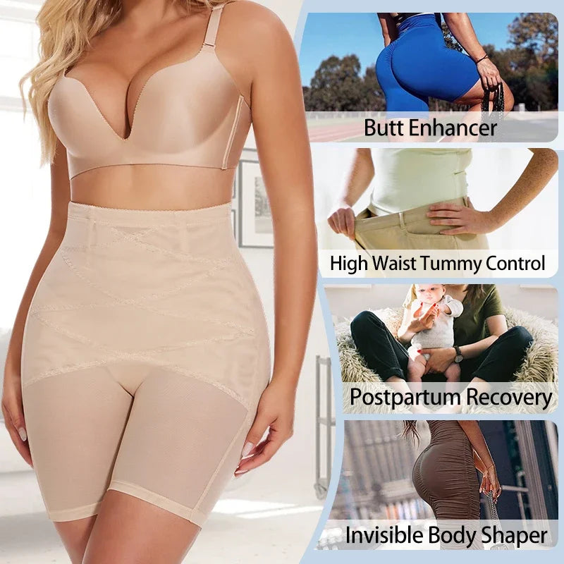 High-waisted shaping underwear with tummy control and butt lift, waist shaper