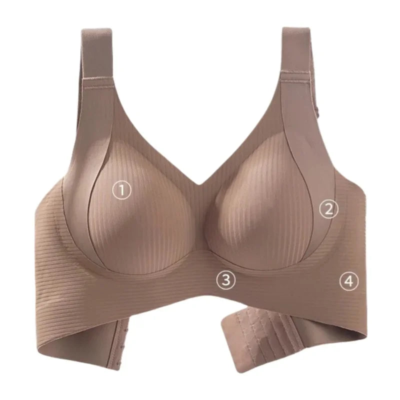 Push-up bras for women Wire-free, padded, seamless bra with V-neckline